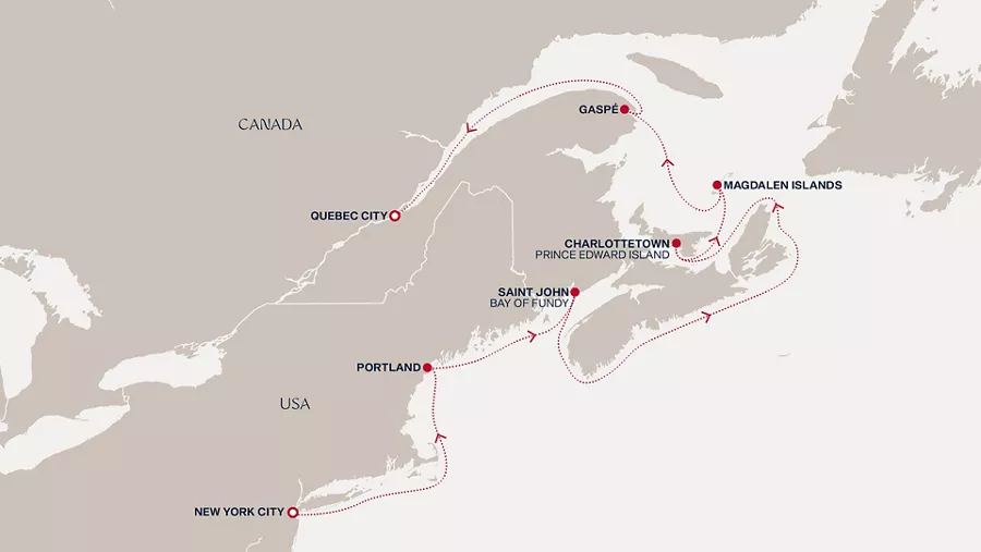 Map Explora IV Quebec - NY 2027